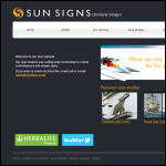 Screen shot of the Sun Signs website.