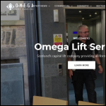 Screen shot of the Omega Lift Services Ltd website.