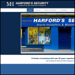 Screen shot of the Harfords Security Centre website.