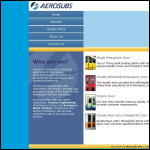 Screen shot of the Aerosubs Ltd website.