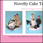 Screen shot of the Novelty Cake Toppers website.