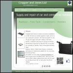 Screen shot of the Cropper & Jones Ltd website.
