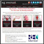 Screen shot of the Eg Recruit website.