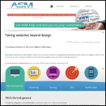 Screen shot of the Asm Development website.