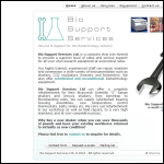 Screen shot of the Bio Support Services Ltd website.