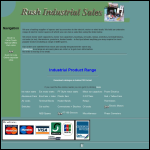 Screen shot of the Rush Industrial Sales website.