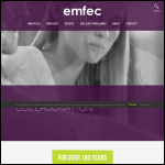 Screen shot of the E M F E C website.