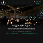 Screen shot of the Insight Lighting website.