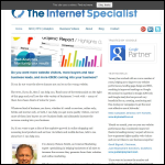 Screen shot of the The Internet Specialist website.