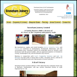 Screen shot of the Stoneham Joinery website.