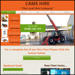 Screen shot of the Cams website.