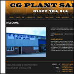 Screen shot of the C G Plant Sales website.