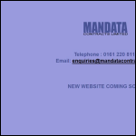 Screen shot of the Mandata Contracts Ltd website.