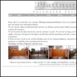 Screen shot of the Platinum Automated Entries Ltd website.