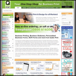 Screen shot of the Qubic Print Direct Ltd website.