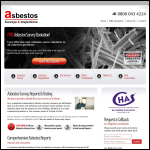 Screen shot of the Asbestos Surveys & Inspections Ltd website.