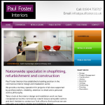 Screen shot of the Paul Foster Commercial Interiors website.