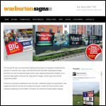 Screen shot of the Warburton Signs website.