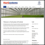 Screen shot of the Hortisystems Ltd website.