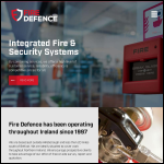 Screen shot of the Fire Defence website.