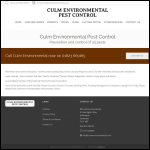 Screen shot of the Culm Environmental Pest Control website.