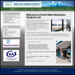 Screen shot of the North West Aluminium Systems Ltd website.