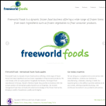 Screen shot of the Freeworld Foods Ltd website.