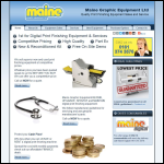 Screen shot of the Maine Graphic Equipment Ltd website.
