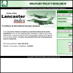 Screen shot of the Military Policy Research Ltd website.