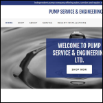 Screen shot of the Pump Service & Engineering Ltd website.