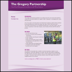 Screen shot of the The Gregory Partnership website.