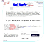 Screen shot of the Solsoft Computers website.