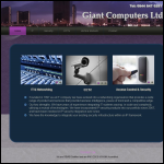 Screen shot of the Giant Computers Ltd website.