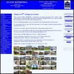 Screen shot of the Evans Windows (Wales) Ltd website.