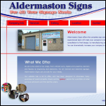 Screen shot of the Aldermaston Signs website.