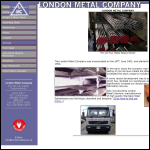 Screen shot of the London Metal Co website.
