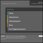 Screen shot of the Lifting Solutions Ltd website.