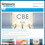 Screen shot of the Royston Simpson Publicity website.