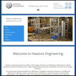 Screen shot of the Heatons Engineering Group Ltd website.