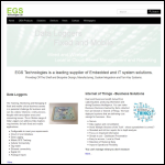 Screen shot of the Egs Technologies Ltd website.