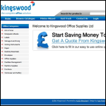 Screen shot of the Kingswood Office Supplies website.