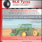 Screen shot of the Rlg Tyres website.