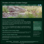 Screen shot of the Shades of Green Garden Design website.