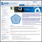 Screen shot of the Abide Consulting Ltd website.