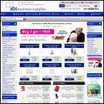 Screen shot of the ABS Business Supplies website.