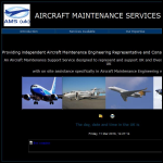 Screen shot of the Aircraft Maintenance Services (UK) website.