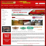 Screen shot of the All-Gates UK Ltd website.