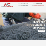 Screen shot of the Master Concrete Ltd website.