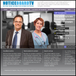 Screen shot of the NoticeBoardTv Ltd website.