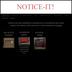 Screen shot of the Notice-It Ltd website.
